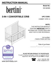 Bertini 0-65857-19701-3 Instruction Manual