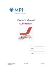 MPI EchoTable 083/283 Owner's Manual