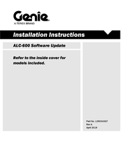 Terex ALC-600 Installation Instructions Manual
