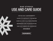 Subzero WINE STORAGE Use And Care Manual