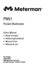 Meterman PM51 User Manual