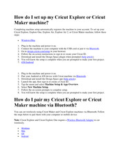 CRICUT MAKER 3 USER MANUAL Pdf Download