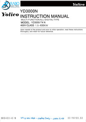 Yolico YD3630-T4BN Instruction Manual
