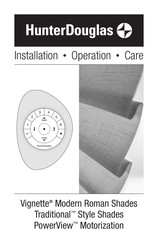 Hunter Douglas Vignette Traditional Instrallation, Operation, Care