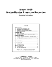 Meter-Master 100P Operating Instructions Manual