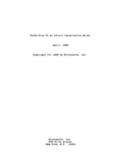 Microserve Turbo-Plus V1.41 Installation Manual