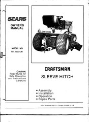 Sears CRAFTSMAN SLEEVE HITCH Owner's Manual