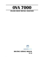 Modern Water OVA 7000 Routine Service Manual