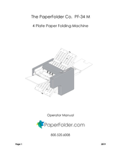 PaperFolder PF-34 M Operator's Manual