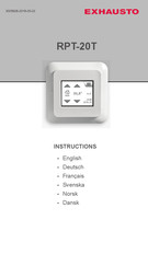Exhausto RPT-20T Instructions Manual
