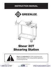 Greenlee Shear 30T Instruction Manual