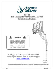 Jaypro Sports TSP-44 Installation Instructions Manual
