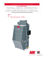 AAF RotoClone LVN Installation, Operation And Maintenance Manual