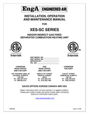 EngA Engineered Air XES-SC Series Installation, Operation And Maintenance Manual