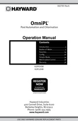 Hayward OmniPL HLBPRO4SW Operation Manual