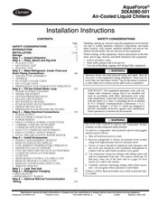 Carrier AquaForce 30XA327 Series Installation Instructions Manual