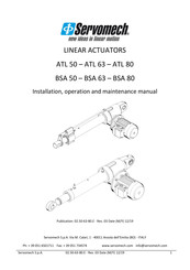 Servomech ATL 50 Installation, Operation And Maintenance Manual