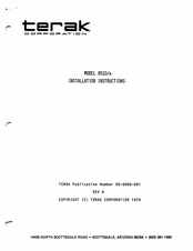Terak 8510/a Installation Instructions Manual