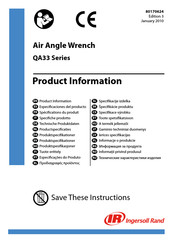 Ingersoll-Rand QA33SC03RL-35S6 Product Information
