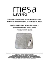 Mesa Living 804.079 Instruction Manual