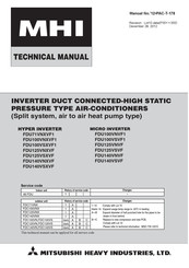 Mitsubishi Heavy Industries MHI FDU100VNXVF1 Technical Manual