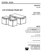 Dorel Asia DA7382 Instruction Booklet