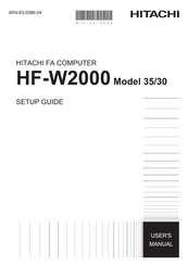 Hitachi HF-W2000 30 Setup Manual