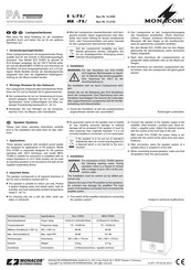 Monacor PA E L-75 Series Quick Start Manual
