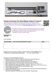 The Wand Tonearm Master Unipivot Tonearm Manual