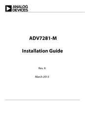 Analog Devices EVAL-ADV7280MAEBZ Installation Manual
