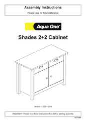 Aqua One Shades 2+2 Cabinet Assembly Instructions Manual