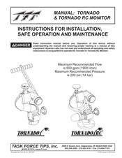 Task Force Tips TORNADO RC Instructions For Installation, Safe Operation And Maintenance