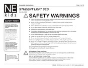 NE kids STUDENT LOFT BED X080 Assembly Instructions Manual