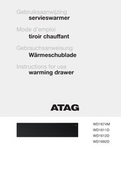 Atag WD1692D Instructions For Use Manual