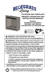 BLUEGRASS BL450SS-G Owner's Operation And Installation Manual