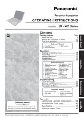 Panasonic CF-W2D Operating Instructions Manual