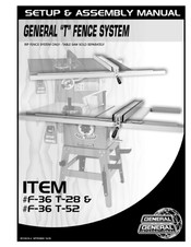 General F-36 T-28 Setup & Assembly Manual