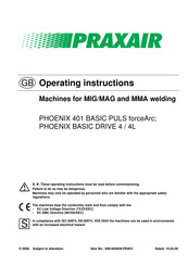 Praxair PHOENIX BASIC DRIVE 4L Operating Instructions Manual