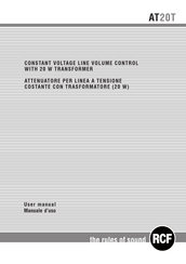 RCF AT20T User Manual