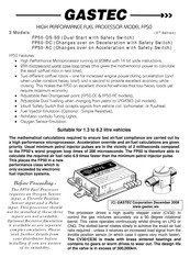 Gastec FP50 Series Installation Instructions Manual