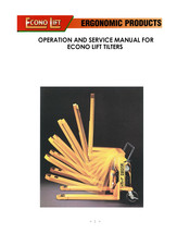 Econo Lift TR20 Operation And Service Manual