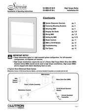 Vimco LUTRON Sivoia SV-MDU-HT-W-R Installation & Operating Instructions Manual