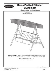Royalcraft Roma Padded 2 Seater Swing Seat Assembly Instructions Manual
