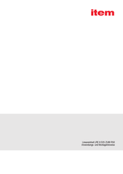 ITEM LRE 8 D25 ZU 80 R50 Notes On Use And Installation