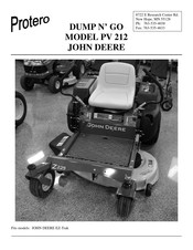 Protero PV 212 Dump N Go Operator's Manual