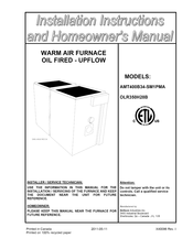 Dettson AMT400B34-SM1 PMA Installation Instructions And Homeowner's Manual