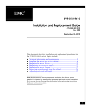 EMC2 SVR-D1U-R610 Installation And Replacement Manual
