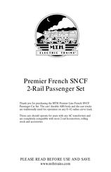 MTHTrains Premier French SNCF 2-Rail Passenger Set Manual