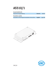 Siko AS510/1 Installation Instructions Manual
