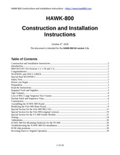 Wantegrity HAWK-800 Constructions And Installations Instructions
